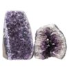 2.01kg Amethyst Polished Crystal Geode Specimen Set 2 Pieces DN430 1 Amethyst Polished Crystal Geode Specimen Set 2 Pieces DN430 | Himalayan Salt Factory