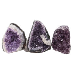 Amethyst Polished Crystal Geode Specimen Set 2 Pieces DN435 | Himalayan Salt Factory