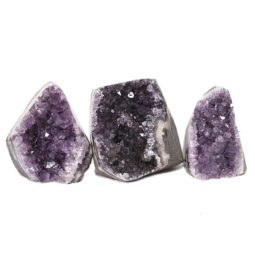 Amethyst Polished Crystal Geode Specimen Set 2 Pieces DN436 | Himalayan Salt Factory