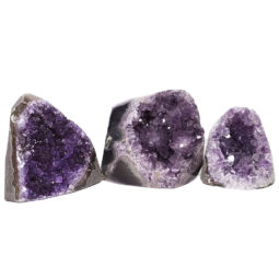 Amethyst Polished Crystal Geode Specimen Set 2 Pieces DN437 | Himalayan Salt Factory