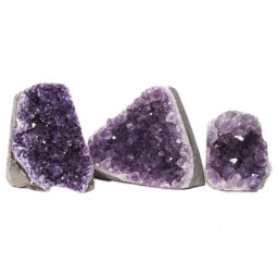Amethyst Polished Crystal Geode Specimen Set 2 Pieces DN438 | Himalayan Salt Factory
