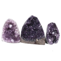 Amethyst Polished Crystal Geode Specimen Set 2 Pieces DN439 | Himalayan Salt Factory