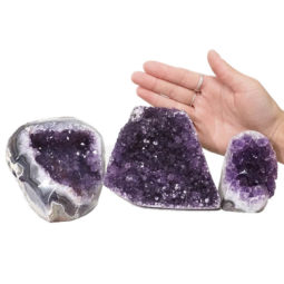 1.79kg Amethyst Polished Crystal Geode Specimen Set 3 Pieces DN440 5 Amethyst Polished Crystal Geode Specimen Set 2 Pieces DN440 | Himalayan Salt Factory