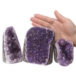 1.88kg Amethyst Polished Crystal Geode Specimen Set 3 Pieces DN407 5 Amethyst Polished Crystal Geode Specimen Set 3 Pieces DN407 | Himalayan Salt Factory