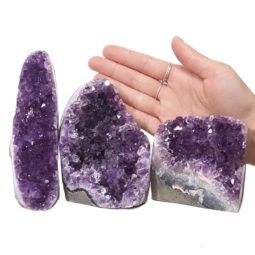 1.79kg Amethyst Polished Crystal Geode Specimen Set 3 Pieces DN412 5 Amethyst Polished Crystal Geode Specimen Set 3 Pieces DN412 | Himalayan Salt Factory