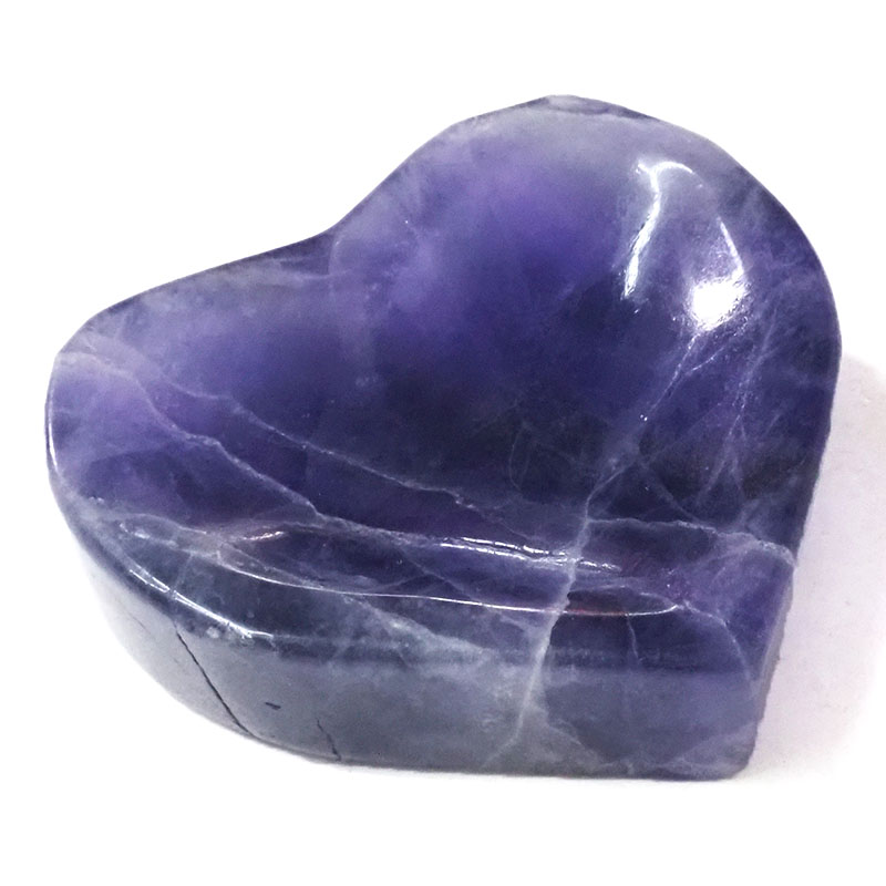 Natural Rainbow Fluorite Heart Bowl S971 6 Natural Rainbow Fluorite Heart Bowl S971 | Himalayan Salt Factory