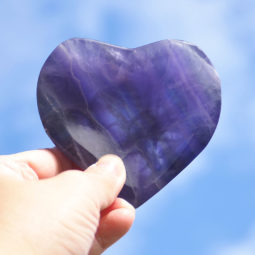 Natural Rainbow Fluorite Heart Bowl S971 7 Natural Rainbow Fluorite Heart Bowl S971 | Himalayan Salt Factory