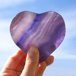 Natural Rainbow Fluorite Heart Bowl S974 7 Natural Rainbow Fluorite Heart Bowl S974 | Himalayan Salt Factory