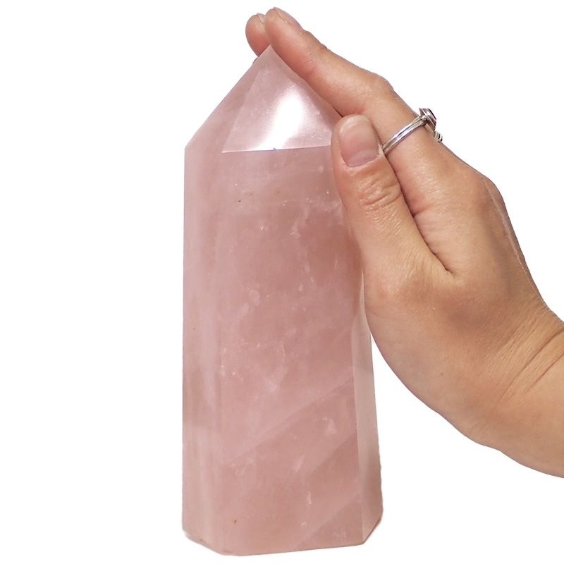 Rose Quartz Terminated Point DN360 4 Rose Quartz Terminated Point DN360 | Himalayan Salt Factory