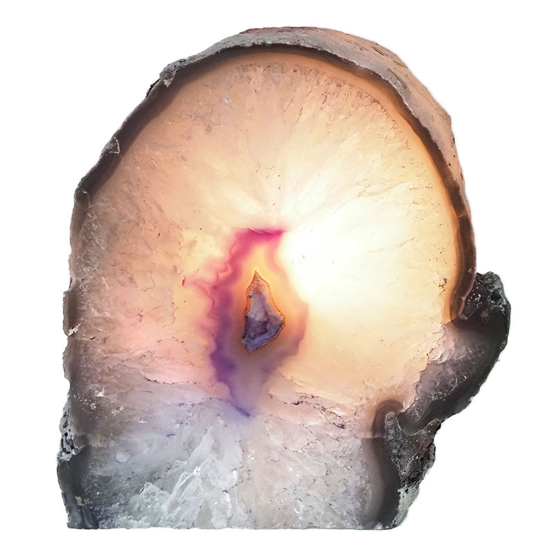 2.43kg Agate Crystal Lamp N608 4 Agate Crystal Lamp N608 | Himalayan Salt Factory