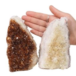 1.80kg Citrine Crystal Geode Specimen Set 2 Pieces DN441 5 Citrine Crystal Geode Specimen Set 2 Pieces DN441 | Himalayan Salt Factory