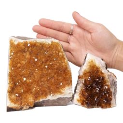 1.68kg Citrine Crystal Geode Specimen Set 2 Pieces DN442 5 Citrine Crystal Geode Specimen Set 2 Pieces DN442 | Himalayan Salt Factory