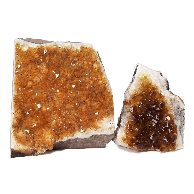 1.68kg Citrine Crystal Geode Specimen Set 2 Pieces DN442 3 Citrine Crystal Geode Specimen Set 2 Pieces DN442 | Himalayan Salt Factory