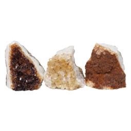 Citrine Crystal Geode Specimen Set 3 Pieces DN448 | Himalayan Salt Factory