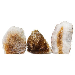 Citrine Crystal Geode Specimen Set 3 Pieces DN449 | Himalayan Salt Factory