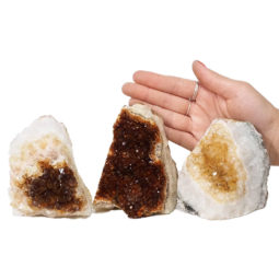 1.66kg Citrine Crystal Geode Specimen Set 3 Pieces DN450 5 Citrine Crystal Geode Specimen Set 3 Pieces DN450 | Himalayan Salt Factory
