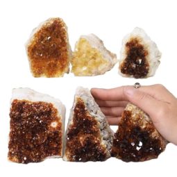 2.06kg Citrine Mini Cluster Specimen Set 6 Pieces N623 5 Citrine Mini Cluster Specimen Set N623 | Himalayan Salt Factory