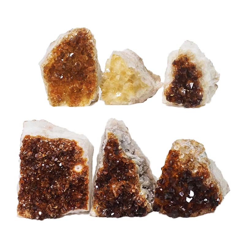 2.06kg Citrine Mini Cluster Specimen Set 6 Pieces N623 3 Citrine Mini Cluster Specimen Set N623 | Himalayan Salt Factory