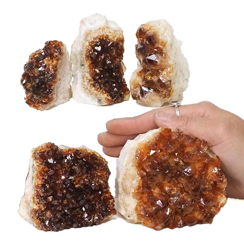 1.89kg Citrine Mini Cluster Specimen Set 5 Pieces N626 4 Citrine Mini Cluster Specimen Set N626 | Himalayan Salt Factory