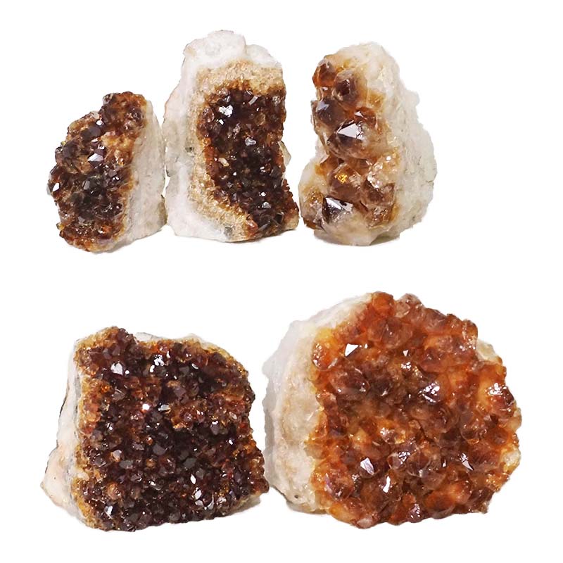 1.89kg Citrine Mini Cluster Specimen Set 5 Pieces N626 3 Citrine Mini Cluster Specimen Set N626 | Himalayan Salt Factory