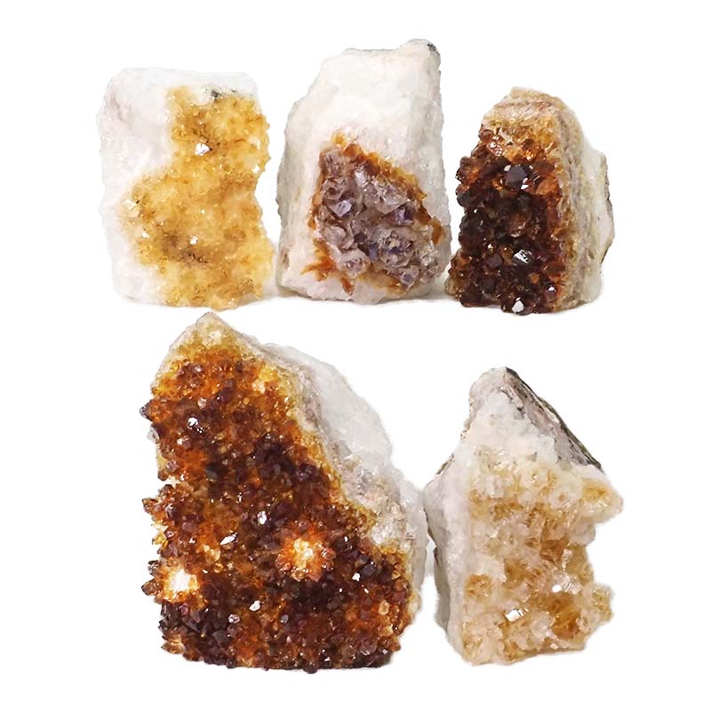 1.85kg Citrine Mini Cluster Specimen Set 5 Pieces N627 3 Citrine Mini Cluster Specimen Set N627 | Himalayan Salt Factory