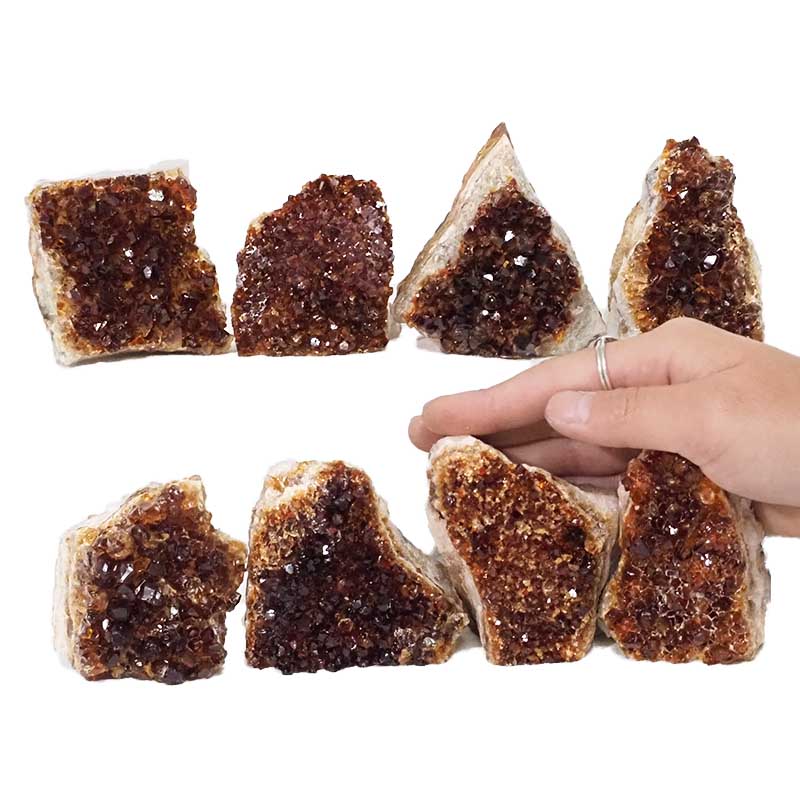 1.93kg Citrine Mini Cluster Specimen Set 8 Pieces N628 4 Citrine Mini Cluster Specimen Set N628 | Himalayan Salt Factory
