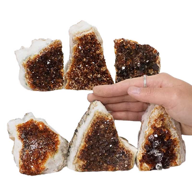 1.84kg Citrine Mini Cluster Specimen Set 6 Pieces N630 4 Citrine Mini Cluster Specimen Set N630 | Himalayan Salt Factory