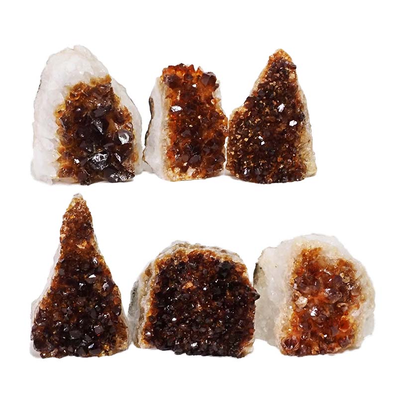 1.90kg Citrine Mini Cluster Specimen Set 6 Pieces N631 3 Citrine Mini Cluster Specimen Set N631 | Himalayan Salt Factory