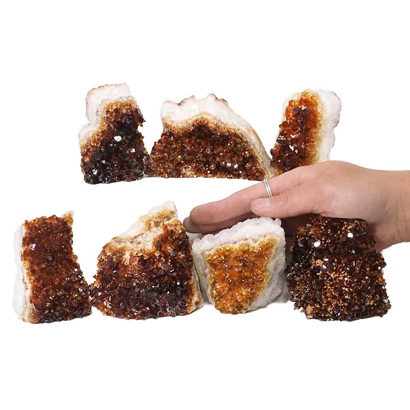 1.72kg Citrine Mini Cluster Specimen Set 7 Pieces N632 4 Citrine Mini Cluster Specimen Set N632 | Himalayan Salt Factory
