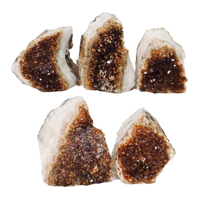2.04kg Citrine Mini Cluster Specimen Set 5 Pieces N634 3 Citrine Mini Cluster Specimen Set N634 | Himalayan Salt Factory