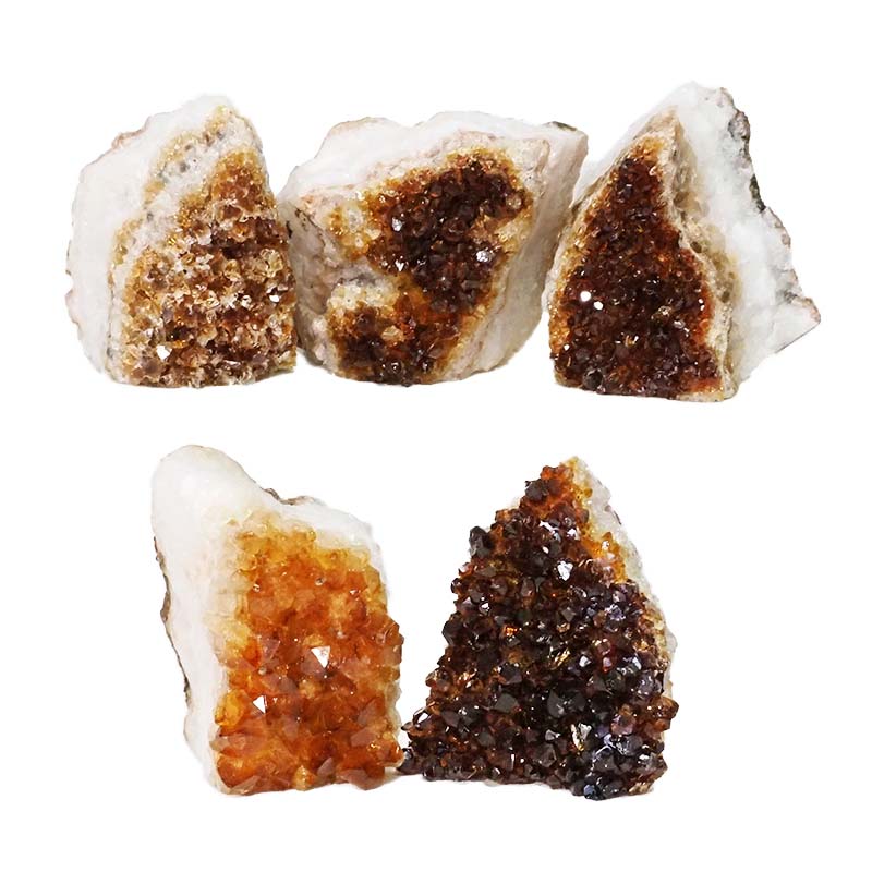 1.81kg Citrine Mini Cluster Specimen Set 5 Pieces N636 3 Citrine Mini Cluster Specimen Set N636 | Himalayan Salt Factory