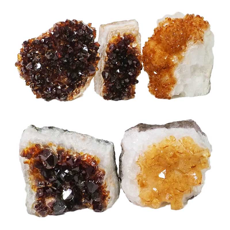 1.75kg Citrine Mini Cluster Specimen Set 5 Pieces N638 3 Citrine Mini Cluster Specimen Set N638 | Himalayan Salt Factory