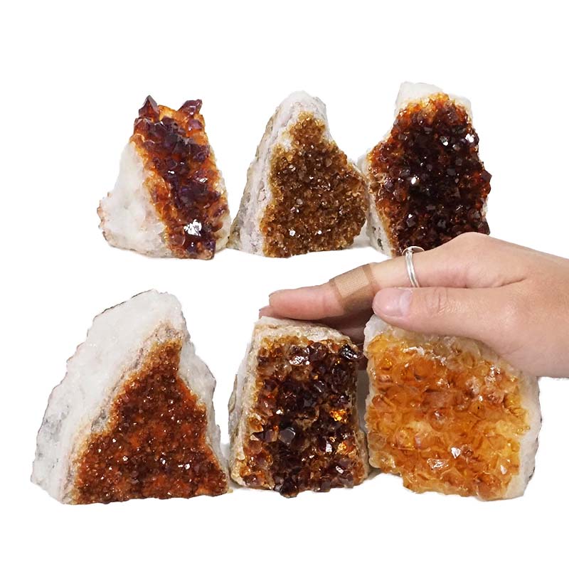 1.77kg Citrine Mini Cluster Specimen Set 6 Pieces N639 4 Citrine Mini Cluster Specimen Set N639 | Himalayan Salt Factory