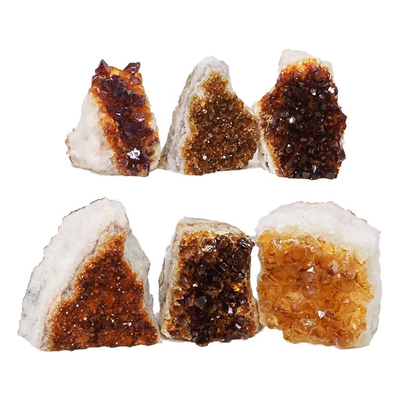 1.77kg Citrine Mini Cluster Specimen Set 6 Pieces N639 3 Citrine Mini Cluster Specimen Set N639 | Himalayan Salt Factory