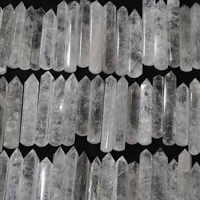 Clear Quartz Wand Set 4 (8-12cm) 7 Clear Quartz Small Wand Set 4 (8-12cm) | Himalayan Salt Factory