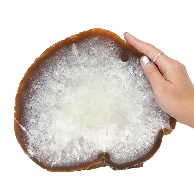 1.84kg Natural Agate Polished Slab Plate N641 4 Natural Agate Polished Slab Plate N641 | Himalayan Salt Factory