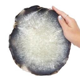 Natural Agate Polished Slab Plate N643 | Himalayan Salt Factory