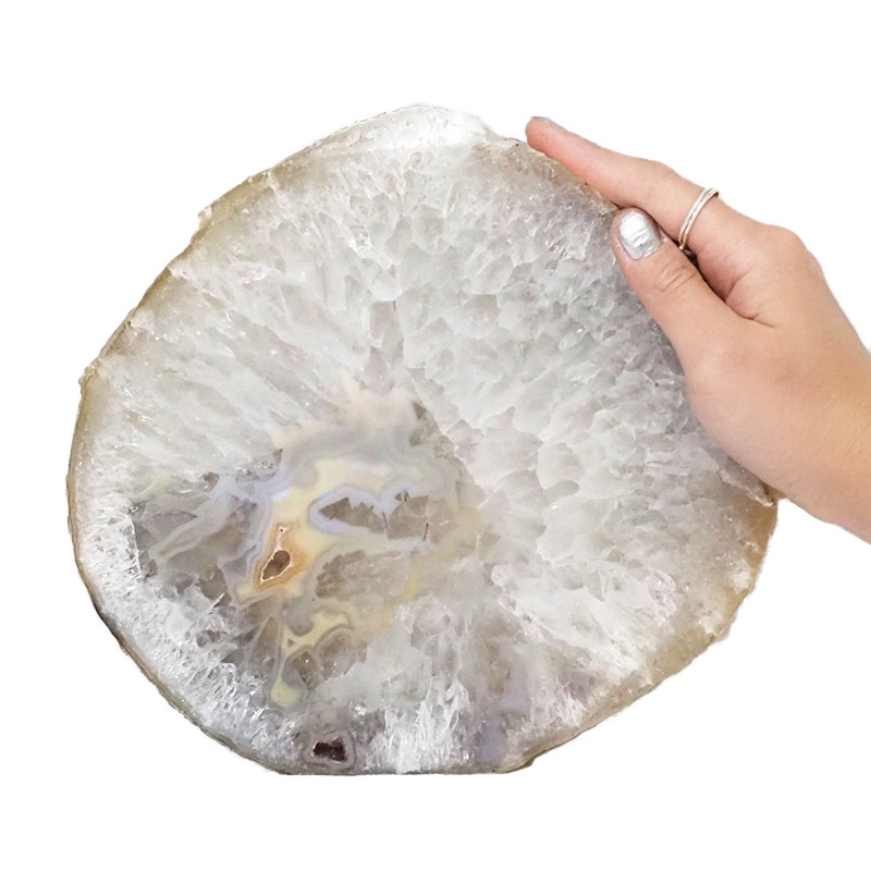 1.89kg Natural Agate Polished Slab Plate N647 4 Natural Agate Polished Slab Plate N647 | Himalayan Salt Factory