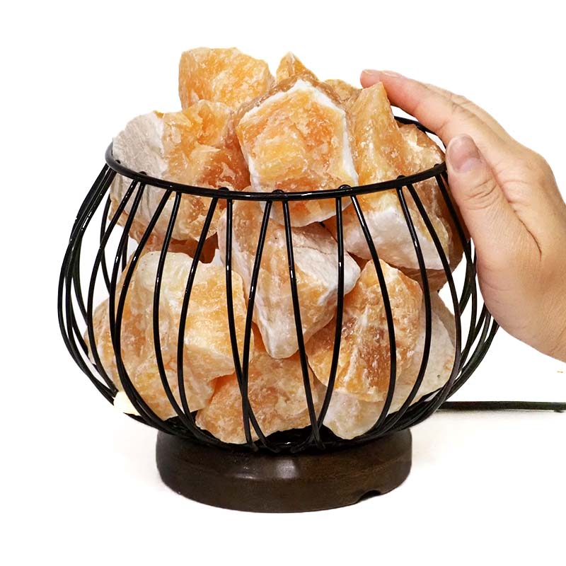 March Deal 5 Orange Calcite Rough Amore Lamp | Himalayan Salt Factory