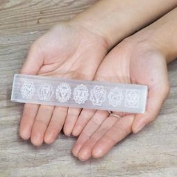 Selenite Flat Engraved Slab | Himalayan Salt Factory