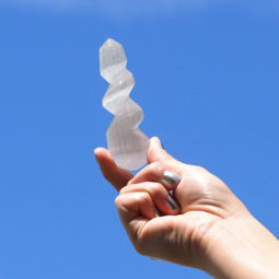 Selenite Small Massage Worm | Himalayan Salt Factory
