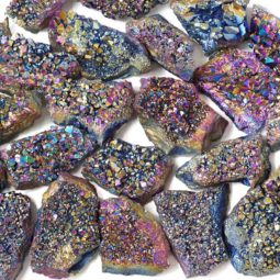 Titanium Aura Crystal Cluster - Small 9 Titanium Aura Crystal Cluster - 1 Unit | Himalayan Salt Factory