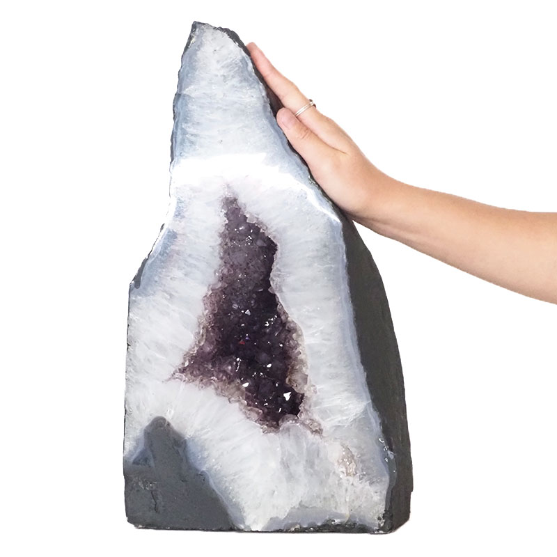 21.14kg Amethyst Cathedral Geode - DS1064 4 Amethyst Cathedral Geode DS1064 / Himalayan salt factory
