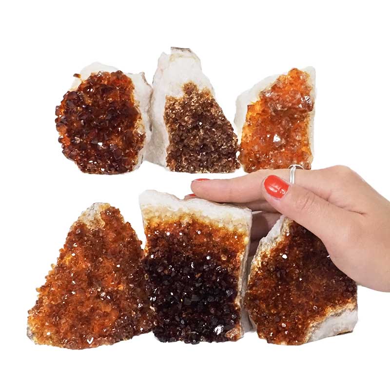 1.84kg Citrine Mini Cluster Specimen Set 6 Pieces N671 4 Citrine Mini Cluster Specimen Set N671 | Himalayan Salt Factory