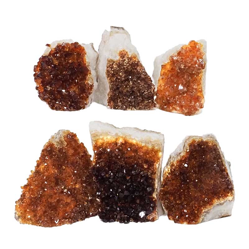 1.84kg Citrine Mini Cluster Specimen Set 6 Pieces N671 3 Citrine Mini Cluster Specimen Set N671 | Himalayan Salt Factory