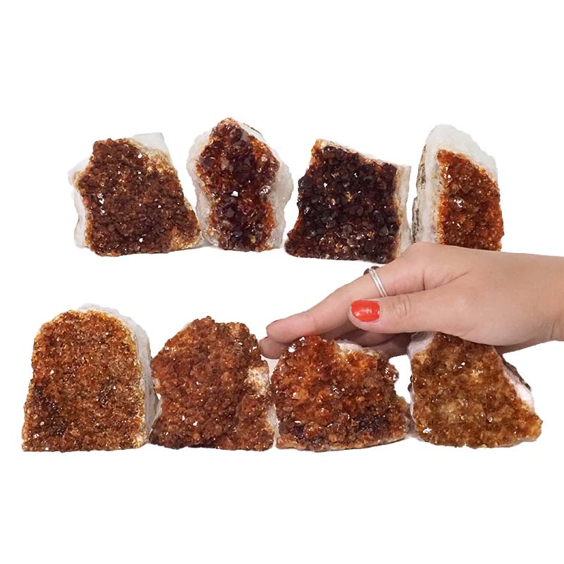 1.85kg Citrine Mini Cluster Specimen Set 8 Pieces N672 4 Citrine Mini Cluster Specimen Set N672 | Himalayan Salt Factory