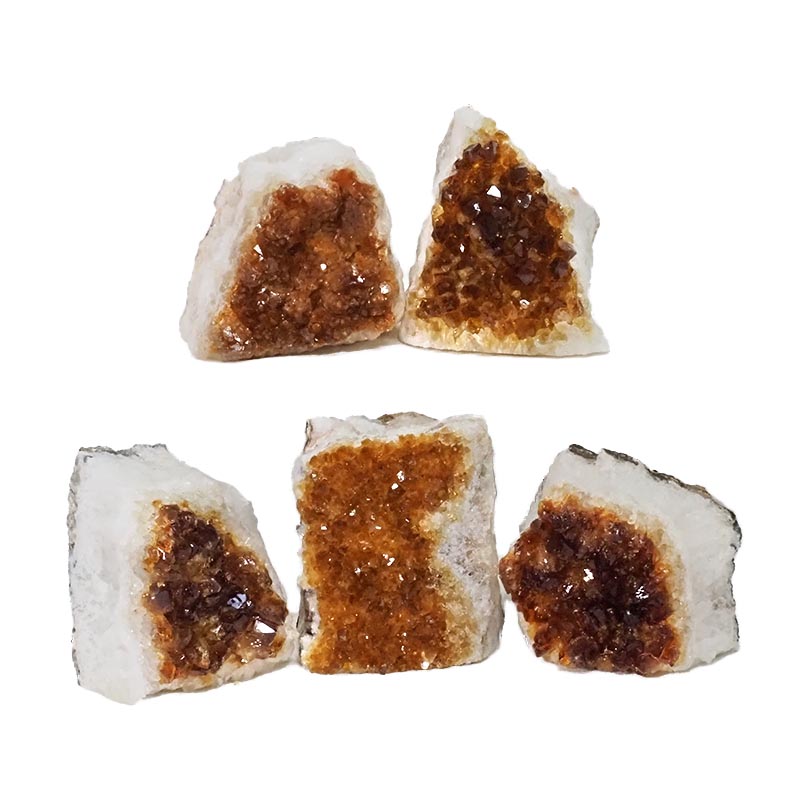 1.85kg Citrine Mini Cluster Specimen Set 5 Pieces N677 3 Citrine Mini Cluster Specimen Set N677 | Himalayan Salt Factory