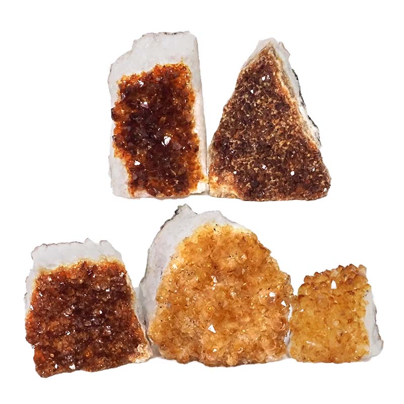 1.90kg Citrine Mini Cluster Specimen Set 5 Pieces N679 3 Citrine Mini Cluster Specimen Set N679 | Himalayan Salt Factory