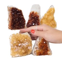 1.73kg Citrine Mini Cluster Specimen Set 5 Pieces N680 5 Citrine Mini Cluster Specimen Set N680 | Himalayan Salt Factory