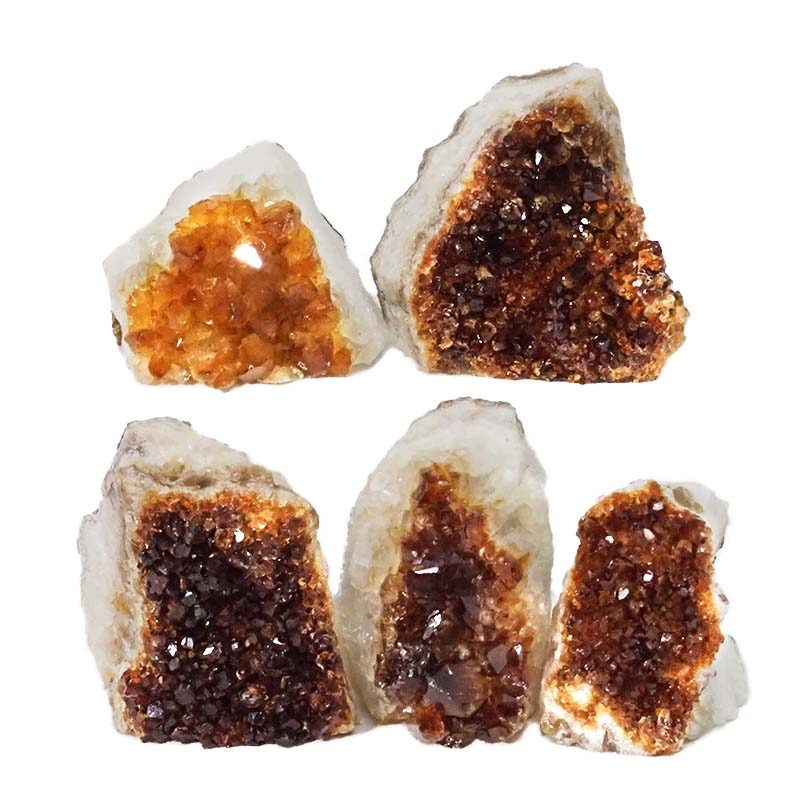1.88kg Citrine Mini Cluster Specimen Set 5 Pieces N681 3 Citrine Mini Cluster Specimen Set N681 | Himalayan Salt Factory